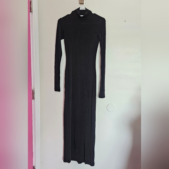 New PRWMN Turtle Neck Maxi Dress Black size S NWT MSRP $395 - Picture 4 of 8